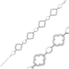 Pazarcan Gümüş Çiçek Bayan Bileklik