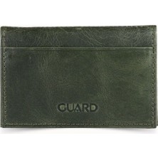 Guard Antik Yeşil Hakiki Deri Ikiye Katlı Mini Boy Kredi Kartlık - GRD260404WT1054