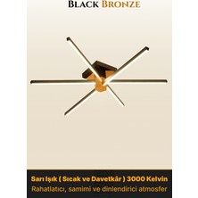 Enzo Light Nova 6 Bronz 3000K LED Tavan Avize – Kumandalı Dim Edilebilir – Aşağı Işık