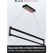 Enzo Light Orion Rose Gold  Lineer LED Sarkıt Avize – Kumandalı Dim Edilebilir – Yukarı & Aşağı Işık