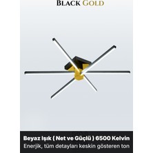 Enzo Light Nova 6 Gold  LED Tavan Avize – Kumandalı Dim Edilebilir – Aşağı Işık
