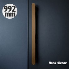 Badem10 Anzer Çizgili Saten Bronz Çekmece Kulp 992 mm Modern Uzun Dolap Kulp Şık Tasarım Dayanıklı Metal