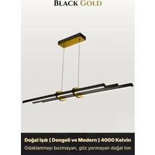 Enzo Light Cosmo Gold  Lineer LED Sarkıt Avize – Kumandalı Dim Edilebilir – Yukarı & Aşağı Işık
