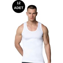 Gümüş 3001 Erkek Klasik Atlet Penye 12!li Paket-Beyaz