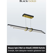 Enzo Light Cosmo Gold Beyaz Işık 6500K Lineer LED Sarkıt Avize – Kumandalı Dim Edilebilir – Aşağı Işık