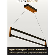 Enzo Light Orion Bronz 4000K Lineer LED Sarkıt Avize – Kumandalı Dim Edilebilir – Yukarı & Aşağı Işık