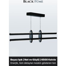 Enzo Light Halo Füme 4000K Lineer LED Sarkıt Avize – Kumandalı Dim Edilebilir – Yukarı & Aşağı Işık