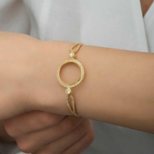 Pazarcan Gümüş Takılabilen Altın Kaplama Kadın Bileklik