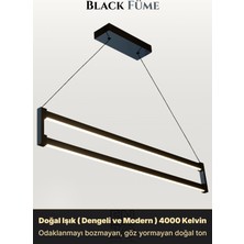 Enzo Light Orion Füme 6500K Lineer LED Sarkıt Avize – Kumandalı Dim Edilebilir – Aşağı Işık