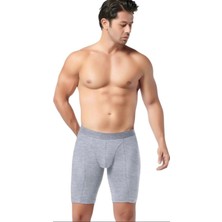 Gümüş 6'lı Erkek Uzun Likralı Boxer