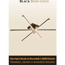 Enzo Light Nova 6 Rose Gold  LED Tavan Avize – Kumandalı Dim Edilebilir – Aşağı Işık