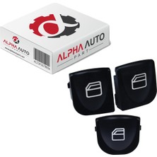Mercedes W203,C230,C280,C350,W209 Için Cam Düğmesi Tamir Kapağı 3'lü Set
