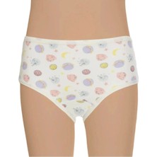 Kız Çocuk Külot 12'li Paket Karışık Desen-Renk -Gümüş 3071