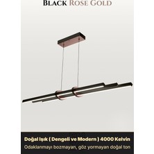 Enzo Light Cosmo Rose Gold  Lineer LED Sarkıt Avize – Kumandalı Dim Edilebilir – Yukarı & Aşağı Işık