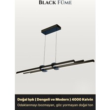 Enzo Light Cosmo Füme 3000K Lineer LED Sarkıt Avize – Kumandalı Dim Edilebilir – Yukarı & Aşağı Işık