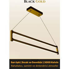 Enzo Light Orion Gold 3000K Lineer LED Sarkıt Avize – Kumandalı Dim Edilebilir – Aşağı Işık