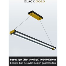Enzo Light Vega Gold Lineer LED Sarkıt Avize – Kumandalı Dim Edilebilir – Aşağı Işık
