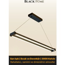 Enzo Light Vega Füme Doğal Işık 4000K Lineer LED Sarkıt Avize – Kumandalı Dim Edilebilir – Aşağı Işık