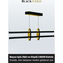 Enzo Light Halo Gold Lineer LED Sarkıt Avize – Kumandalı Dim Edilebilir – Yukarı & Aşağı Işık