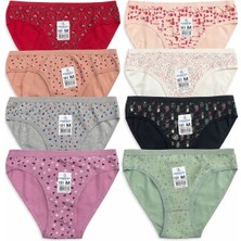 12'li Desenli Kadın Külot-Karışık Desen-Dondeza