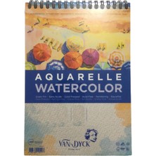 Van Dyck Sulu Boya Bloğu Aquacal İnce Dokulu Cldpres A3 Üstten Spiralli 15 Yaprak