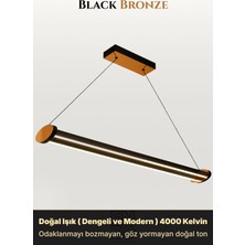 Enzo Light Mira Bronz 3000K Lineer LED Sarkıt Avize – Kumandalı Dim Edilebilir – Aşağı Işık