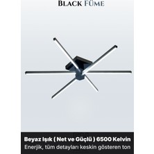 Enzo Light Nova 6 Füme  LED Tavan Avize – Kumandalı Dim Edilebilir – Aşağı Işık