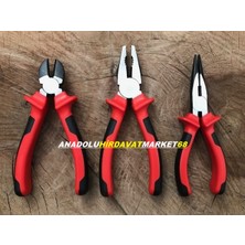 Dmr Üniversal Çelik Pense 180MM Yankeski 160MM Kargaburnu 160MM 3set