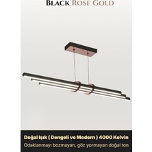 Enzo Light Cosmo Rose Gold  Lineer LED Sarkıt Avize – Kumandalı Dim Edilebilir – Aşağı Işık