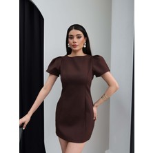 Esra Helvacı Karpuz Kol Mini Elbise