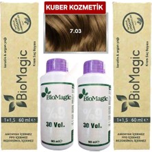 Biomagic 7.03 Karamel Organik Içerikli Amonyaksız Kalıcı Saç Boyası 2 Boya+2 Oksidan