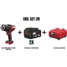 Skil Skıl Set-20 (Skıl Xp 3285CA Akülü 1/2\" Darbeli Somun Sıkma+2xskıl 3104AA 4,ah Li Batarya Promo+Skıl 3122AA 2,4 A Şarj Cihazı)