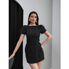 Esra Helvacı Karpuz Kol Mini Elbise