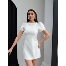 Esra Helvacı Karpuz Kol Mini Elbise