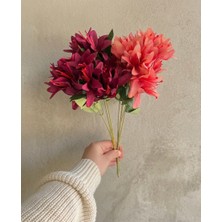 Yasima Yapay 1 Bordo 1 Mercan Çan Çiçeği Dekorasyon Tasarım Vazo Süsü