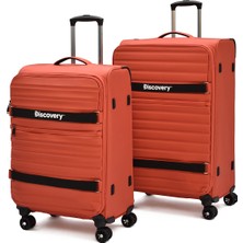 Discovery 2’li Valiz Seti Orta + Büyük Boy Kumaş Körüklü Ultra Hafif Sessiz 8 Tekerlek Geniş Hacim DSC720