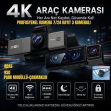 Hedef Takip 4K Araç Kamerası HT03 7/24 Kayıt Adas Bsd
