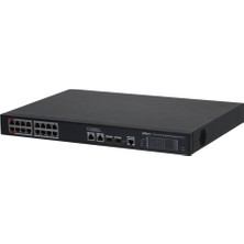 Tuba Toptaş Dahua S4220-16GT-240, 16 Port, Gigabit, Poe 240W, 2 Port Gigabit Uplink, 2 Port Sfp Gigabit Combo, L