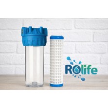 Rolife '10" Ön Filtre Filtre 3/4" Kabı ve Yıkanabilir Filtre