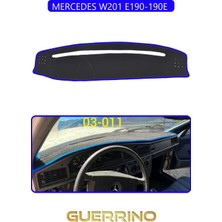 Guerrino Mercedes W201 E190-190E Torpido Koruma Halısı Mavi Kenar