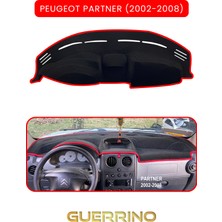 Guerrino Peugeot Partner (2002-2008)TORPİDO Koruma Halısı Kırmızı Kenar