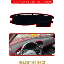 Guerrino Toyota Corolla (1988-1991) Fındık Torpido Koruma Halısı Kırmızı Kenar