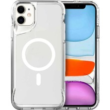 Nezih Case iPhone 11 Uyumlu Köşe Korumalı Magsafe Şarj Özellikli Şeffaf Sert Kılıf
