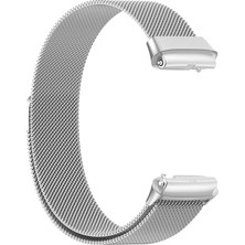 Gpack Xiaomi Redmi Watch 3 Active Kordon Metal Hasır Gümüş