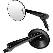 Vespa Gts-Gtv-Primavera-Sprint Ayna Kısa Tip Yuvarlak *siyah* Takım (2023- ) / X-Storm