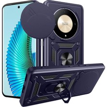 Nezih Case Honor Magic 8 Lite 5g Uyumlu Magnetik Standlı Kamera Korumalı Sürgülü Kapak