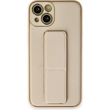 Uravas Store Iphone 14 Kılıf Co Deri Standlı Kapak - Gold