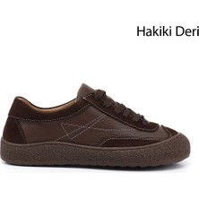 Gönderi(r) Kadın Kahverengi  Bağcıklı Hakiki Deri Sneaker
