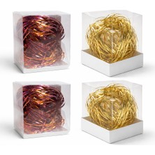 Kali Dekor 4\'lü Paket Pembe - Gold Bartın Tel Kırma Teli