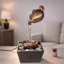 Fta Ticaret Bronz Demlik Tasarımlı Dekoratif Su Şelalesi